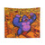 Urban Jungle Tapestry - Colorful Cartoon Gorilla Art