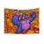 Urban Jungle Tapestry - Colorful Cartoon Gorilla Art