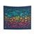 Aquatic Spectrum 2 Tapestry featuring a variety of sea creatures