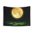 Cosmic Moon Tapestry with Stars and Galaxy