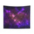 Galaxy Tapestry with Violet and Pink Universe Design and Stars