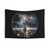 Cosmic Explorer Tapestry featuring an astronaut in a surreal, galaxy-filled landscape