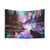 Howling Wolf Aurora Galaxy Tapestry