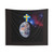 Jesus Christian Tapestry with Galaxy and Earth God Design