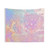 Pastel Galaxy Tapestry with Colorful Nebula and Stars Design
