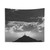 Travel Mountain Sun Black and White Wall Tapestry