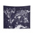 World Map Tapestry with Cosmic Galaxy Print