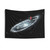 Intergalactic space tapestry with stars and planets
