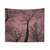 Enchanting Tree Silhouette Tapestry - Abstract Night Sky Art