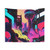 Neo Cyberpunk Tower Tapestry - Abstract Fantasy Wall Art