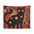 Galaxy Cat Tapestry Wall Hanging with Cosmic Feline Design
