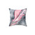 Blush Rose Marble Throw Pillow