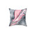 Blush Rose Marble Throw Pillow