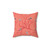 Blush Collection Coral Pillow with Birds Design