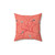 Blush Collection Coral Pillow with Birds Design