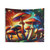 Psychedelic Mushroom Galaxy Tapestry