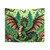 Retro Green Dragon Tapestry
