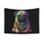 Funny Pug Hippie Tapestry