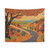Autumn Floral Folk Art Tapestry