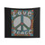 60s 70s Tie Dye Hippie Tapestry with Peace Sign Love