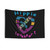 Hippie Loveheart Tapestry with Roses and Peace Sign