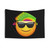 Hippie Sunglasses Emoji Smiley Face Tapestry