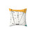 Ski themed decorative pillow for mountain and winter enthusiasts