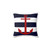 Nautical Anchor Striped Throw Pillow