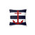 Nautical Anchor Striped Throw Pillow