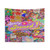 Colorful Kidcore Collage Tapestry Wall Hanging
