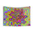 Psychedelic Glowing Colors Pattern Tapestry Wall Hanging