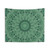 Mandala Tapestry with Green Leaves - Nature Inspired Wall Hanging
