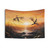 Fantasy Dragon Sunset Tapestry