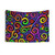 Vibrant rainbow swirls hippie art tapestry