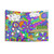 Vibrant psychedelic flower power tapestry