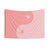 Peach Pink Yin Yang Heart Tapestry Wall Hanging