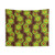 Retro Green Daisies Floral Tapestry