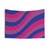 Vibrant Bisexual Pride Tapestry with Liquid Swirl Abstract Art Design