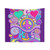 Retro Psychedelic Tapestry - Colorful Hippie Peace Art