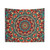 Flower of Life Mandala Tapestry in Scarlet Sunset Colors