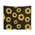 Black and yellow sunflower pattern tapestry wall hanging