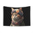 Hippie Kitten Tapestry Wall Hanging