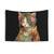 Peace Cat Hippie Tapestry