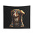 Groovy dog hippie tapestry