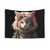 Hippie Cat Tapestry - Vibrant Floral Design with Groovy Feline