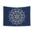 Mandala Art Tapestry in Deep Blue