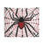 Spider Web Mandala Tapestry in Red and Black