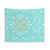 Aqua Mandala Tapestry for Wall Decor