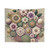 Intricate Botanical Mandala Tapestry with Floral and Geometric Patterns