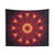 Fiery Starburst Mandala Tapestry